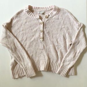 American Eagle Beige Speckled Knit Sweater